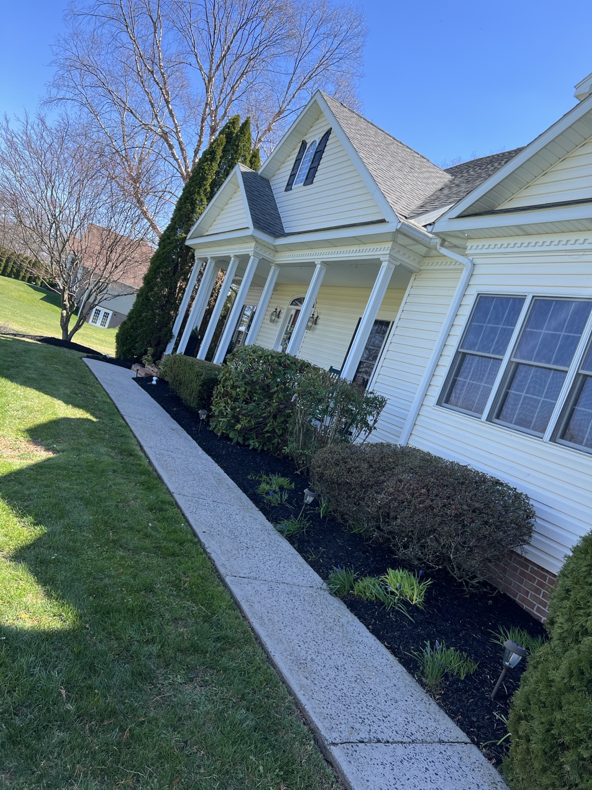 Mulch installation project
